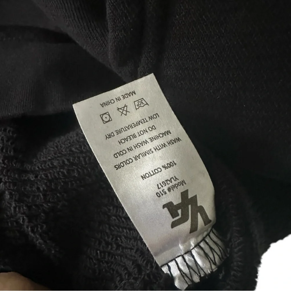 YoungLA 510 Men’s Wavy Hoodies 100% cotton Black Hoodie Sweater White Logo - Picture 6 of 6